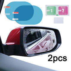 Universal Car Mirror Hydrophobic Rainproof Film (XL 100x145MM) - Anti-Glare Safety Sticker (Pair)