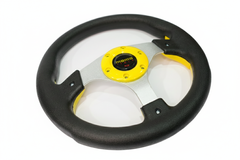 Universal MOMO Style Racing Steering Wheel - Deep Dish Sport Steering Wheel