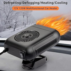 D-11 Portable Car Heater & Cooling Fan (12V, 120W) - 360° Adjustable Defroster & Quick Heat