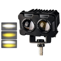 High Power 2 SMD LED Auxiliary Driving Light for Motorcycle & Car - Metal Body Spot Beam (Single)