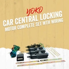 YOKO Universal Car Central Lock System (4-Door Kit) - High Torque Motors, Keyless Entry Ready