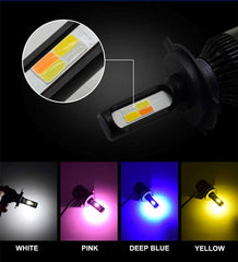 H11 Multi-Color RGB Fog LED Bulbs – White, Pink, Deep Blue, Yellow – 2 PCs | Auto Artists Pakistan