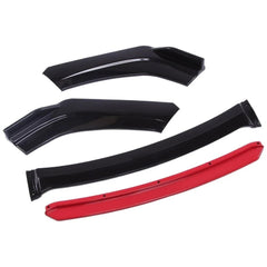 Car Front Bumper Splitter ABS Plastic Red Kannard – 4 Pcs | Auto Artists