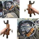 Universal High-Security Steering Wheel Lock with Keys - Anti-Theft