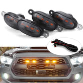 GMC Smoke Front Grill Amber/Yellow LED Marker Lights (4 Pcs Set) - Universal Truck Raptor Style