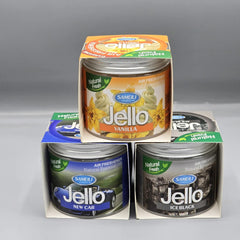3-Pack Jello Car Air Fresheners - Premium Gel Scents: Black Ice, New Car & Vanilla | Long-Lasting Perfume