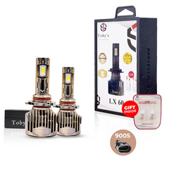 Tobys LX 60 2 Pieces Car LED Headlight Original 60W/piece Power 6000/piece Lumens With Color Temperature 6500K