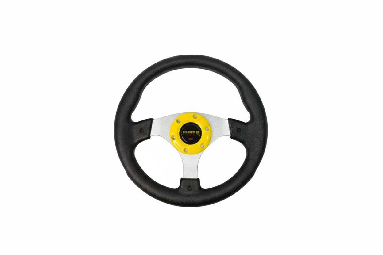 Universal MOMO Style Racing Steering Wheel - Deep Dish Sport Steering Wheel