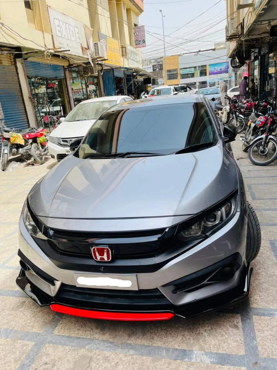 Car Front Bumper Splitter ABS Plastic Red Kannard – 4 Pcs | Auto Artists