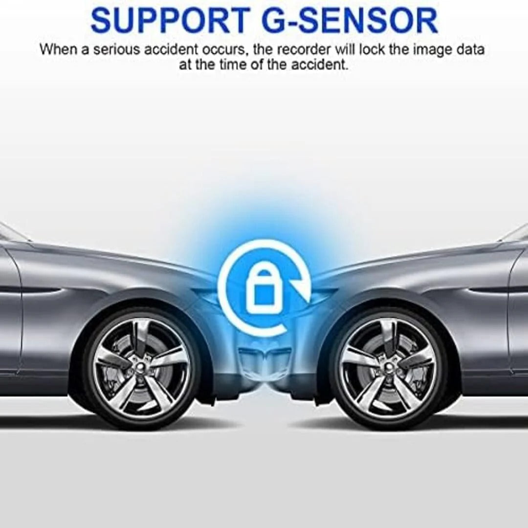 Universal FHD 1080P Dash Cam Recorder - Wide Angle Car DVR with LCD Screen & Rearview Video Support