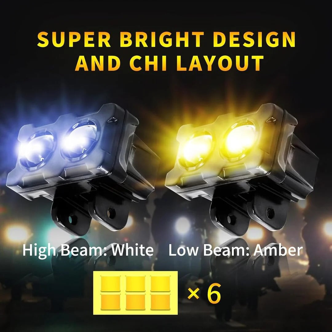 High Power 2 SMD LED Auxiliary Driving Light for Motorcycle & Car - Metal Body Spot Beam (Single)
