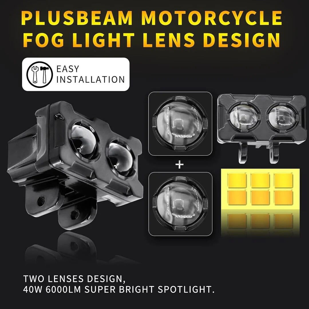 High Power 2 SMD LED Auxiliary Driving Light for Motorcycle & Car - Metal Body Spot Beam (Single)