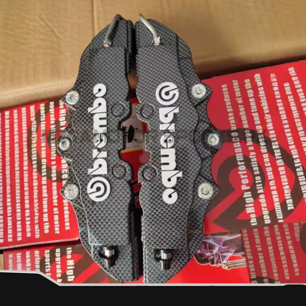 Large BREMBO Carbon Look Brake Caliper Cover (1 Pair) - Universal Fit, Heat Resistant Cosmetic Upgrade