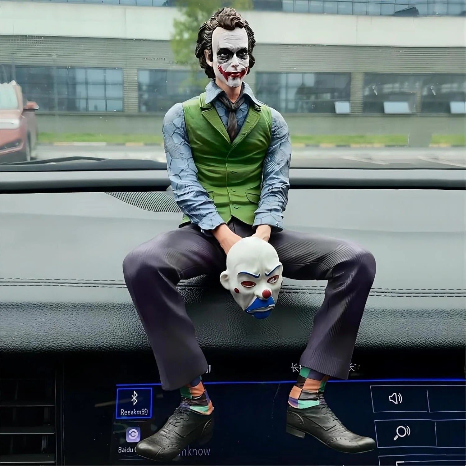 D-11 Cool Joker Resin Statue Car Interior Decoration Accessory (Large 1 Pc) - Universal Dashboard Ornament
