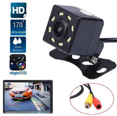 Universal 8 LED Night Vision Car Camera - HD Reverse Backup Camera, 170° Wide Angle, IP68 Waterproof