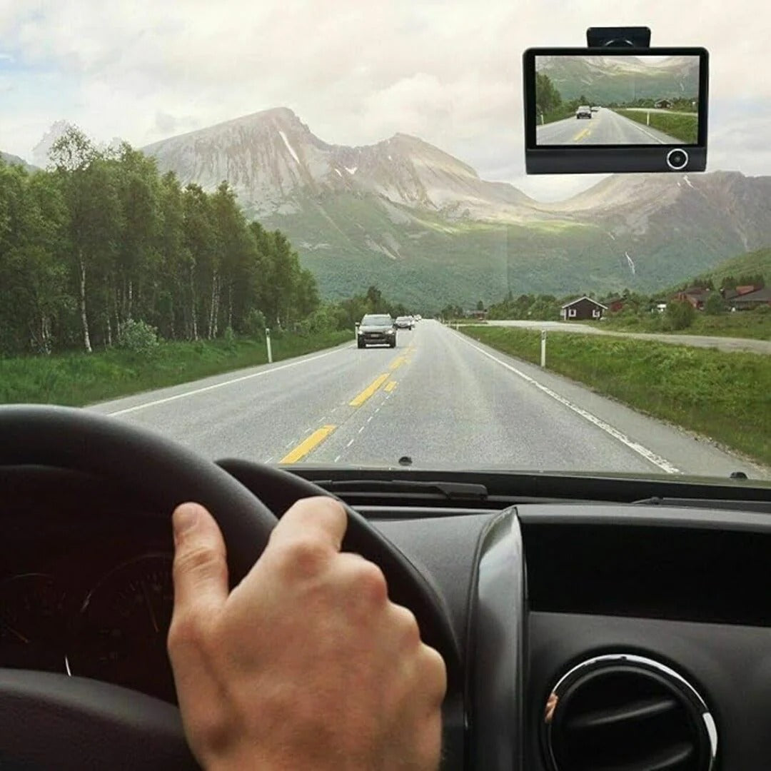 Universal FHD 1080P Dash Cam Recorder - Wide Angle Car DVR with LCD Screen & Rearview Video Support