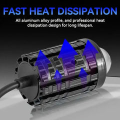 D-11 Dual-Color Moto/Car Fog Lights - High/Low Beam, White & Yellow Spot Light (1 Pc)