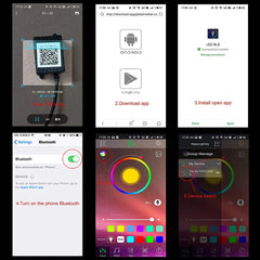 Bluetooth RGB Car Interior Atmosphere Light Kit - Flexible Strip & Phone App Controlled LED Neon Accent