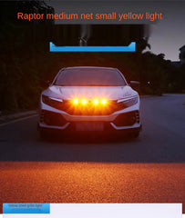 GMC Smoke Front Grill Amber/Yellow LED Marker Lights (4 Pcs Set) - Universal Truck Raptor Style