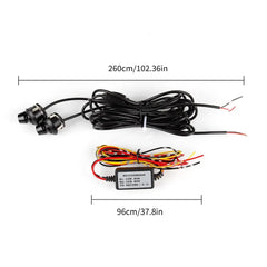 Universal Angel Wing LED Projection Lights - 12V Welcome Puddle Light Carpet, Waterproof & Adjustable