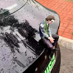 Heath Ledger Joker Sitting Doll for Car Dashboard or Rear Roof Decoration